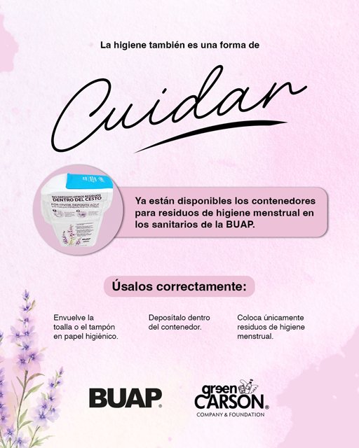 BUAP instalará 200 contenedores para residuos menstruales en campus