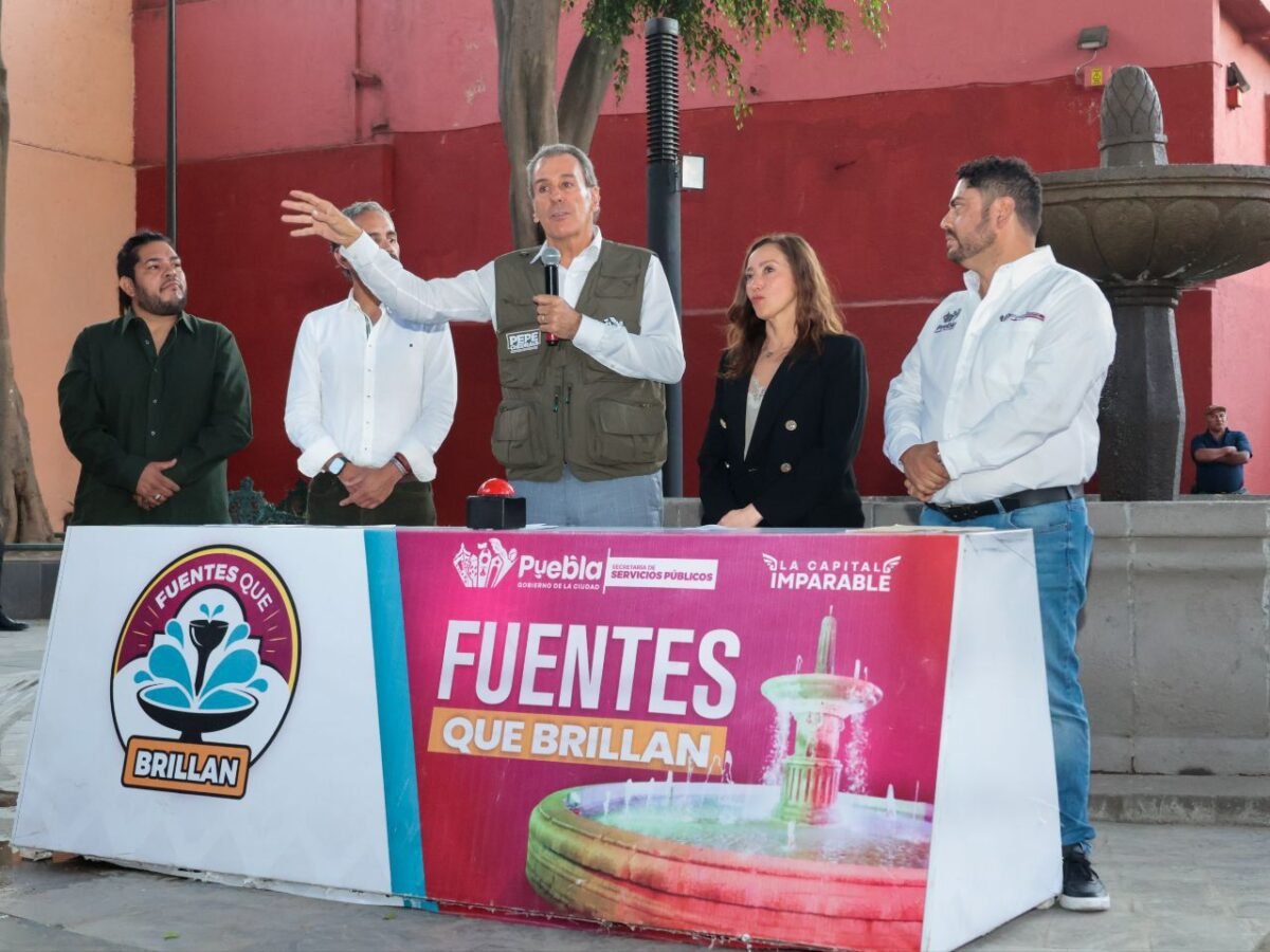 Pepe Chedraui lanza plan de rehabilitación de fuentes en Puebla