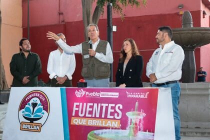 Pepe Chedraui rehabilita fuentes públicas en Puebla